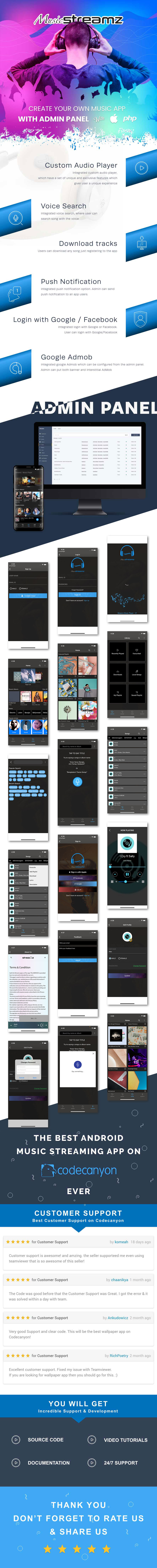 Streamz - A music streaming iOS app with admin panel - 6