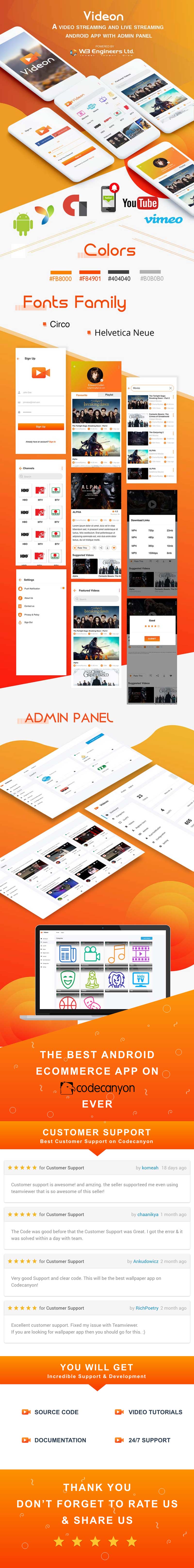 Videon - A video streaming android app with admin panel - 7